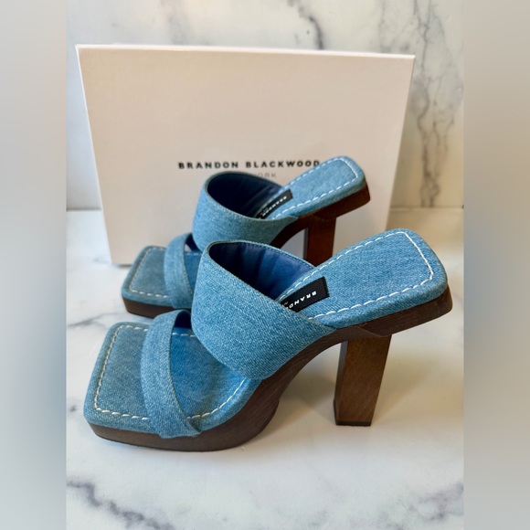 Brandon Blackwood Shoes - Brandon Blackwood Eva Denim Platform Sandals Blue NIB, Size 7, Sold Out